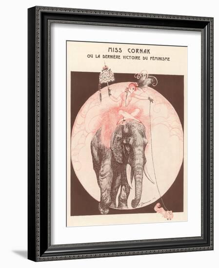 Circus Elephant and His Trainer Miss Cornak-Gesmar-Framed Photographic Print