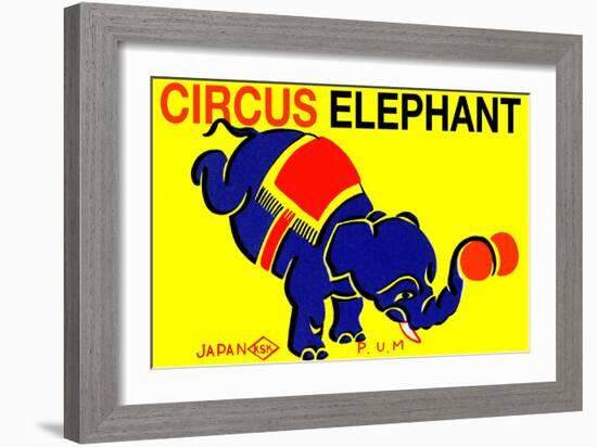 Circus Elephant-null-Framed Art Print