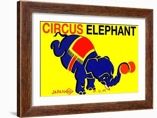 Circus Elephant-null-Framed Art Print