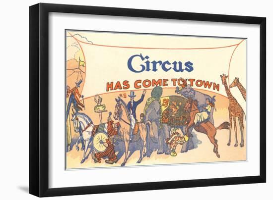 Circus Has Come to Town, Animals-null-Framed Art Print