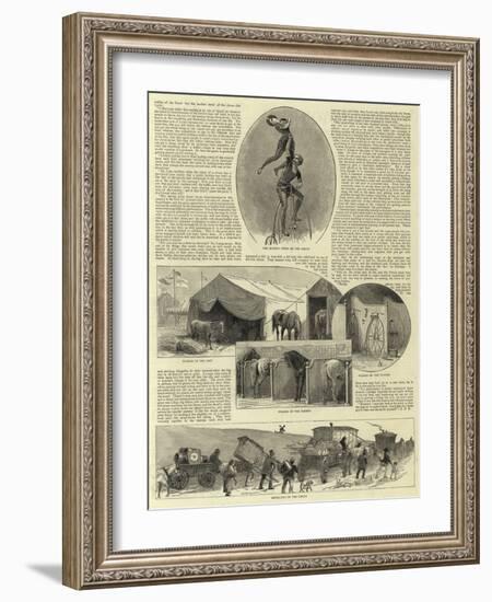 Circus Life Behind the Scenes-null-Framed Giclee Print