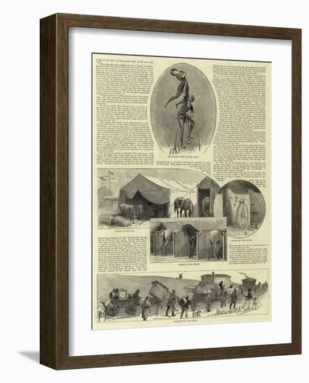 Circus Life Behind the Scenes-null-Framed Giclee Print