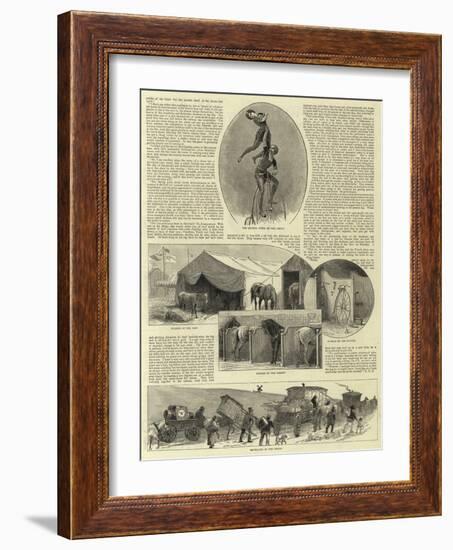 Circus Life Behind the Scenes-null-Framed Giclee Print