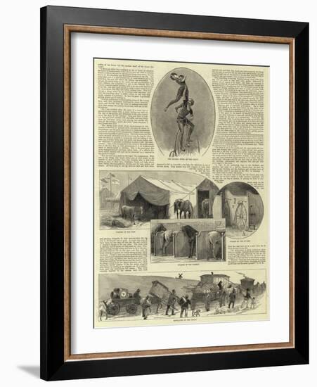 Circus Life Behind the Scenes-null-Framed Giclee Print