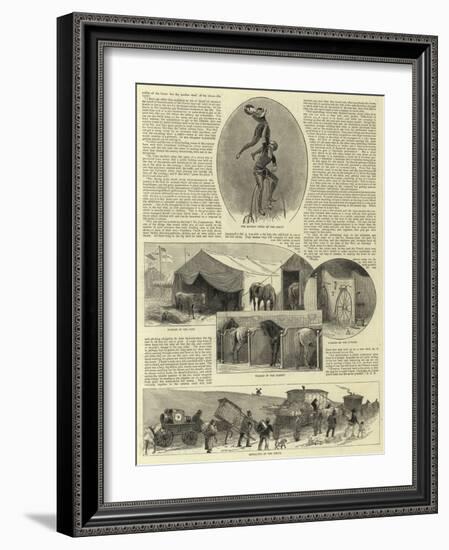 Circus Life Behind the Scenes-null-Framed Giclee Print