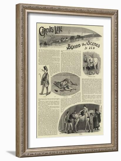 Circus Life Behind the Scenes-null-Framed Giclee Print