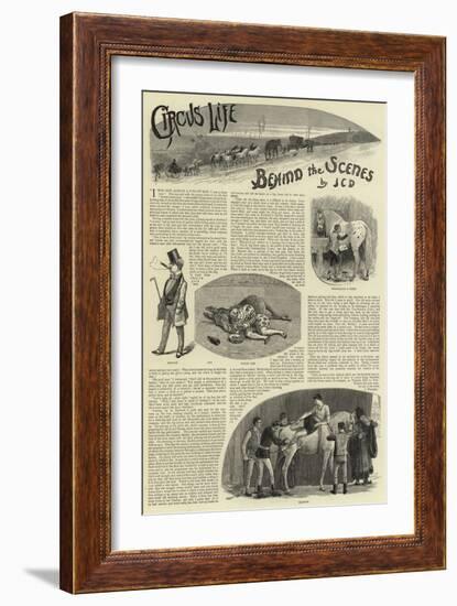 Circus Life Behind the Scenes-null-Framed Giclee Print