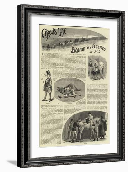 Circus Life Behind the Scenes-null-Framed Giclee Print