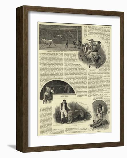 Circus Life Behind the Scenes-null-Framed Giclee Print