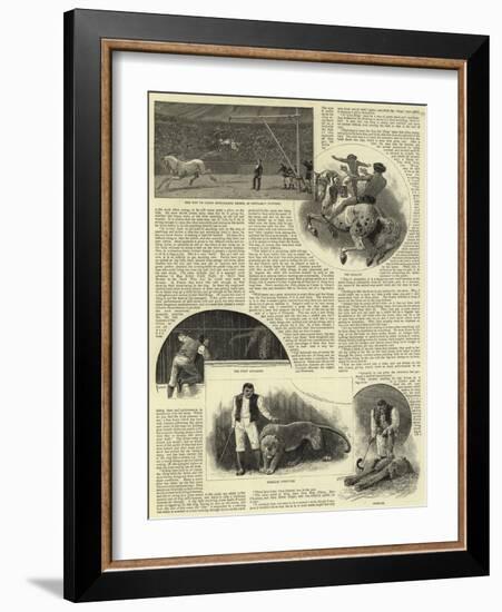 Circus Life Behind the Scenes-null-Framed Giclee Print