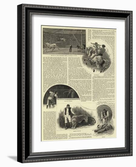 Circus Life Behind the Scenes-null-Framed Giclee Print