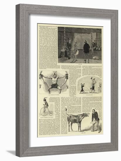 Circus Life Behind the Scenes-null-Framed Giclee Print