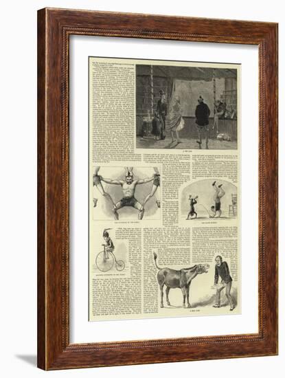 Circus Life Behind the Scenes-null-Framed Giclee Print