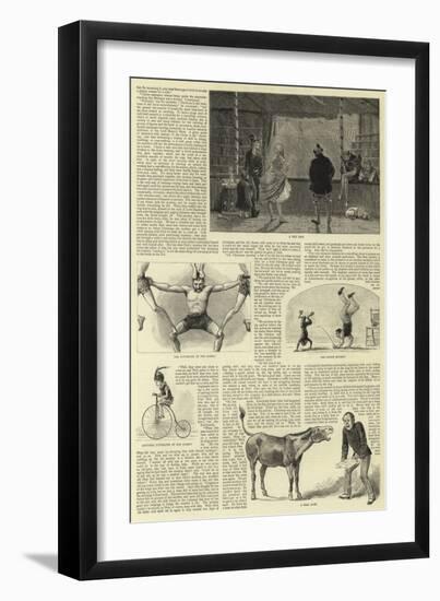 Circus Life Behind the Scenes-null-Framed Giclee Print