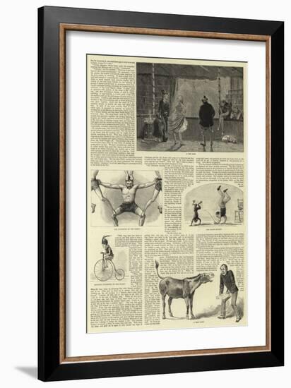 Circus Life Behind the Scenes-null-Framed Giclee Print