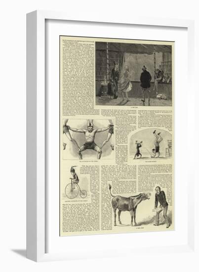 Circus Life Behind the Scenes-null-Framed Giclee Print