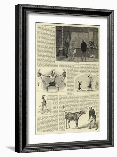 Circus Life Behind the Scenes-null-Framed Giclee Print