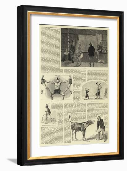 Circus Life Behind the Scenes-null-Framed Giclee Print