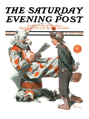 VTG Norman Rockwell Art Print Saturday Evening Post FISHING ** SEE VARIETY