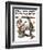 "Circus" or "Meeting the Clown" Saturday Evening Post Cover, May 18,1918-Norman Rockwell-Framed Giclee Print