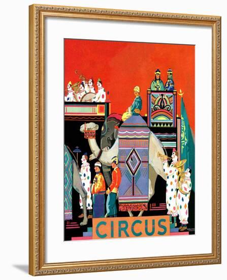 "Circus Parade,"May 1, 1931-Kraske-Framed Giclee Print