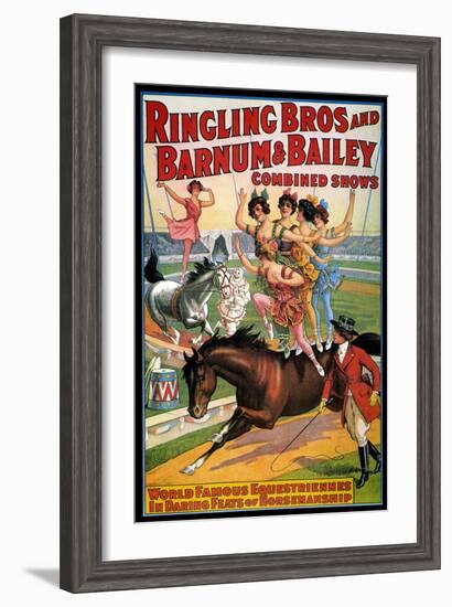 Circus Poster, 1920S-null-Framed Giclee Print