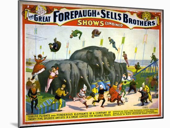 Circus Poster, C1899-null-Mounted Giclee Print