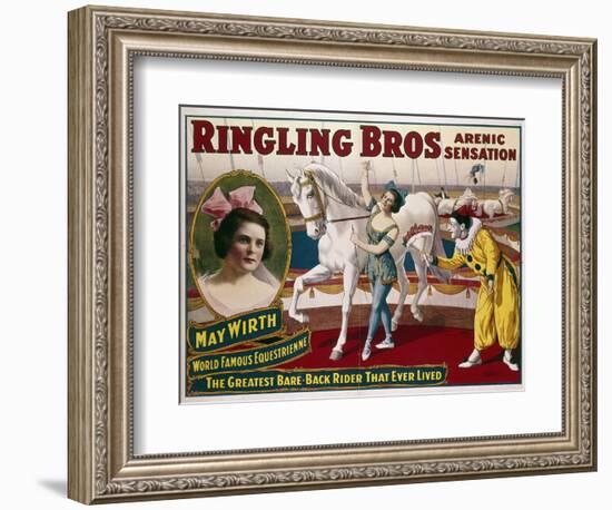 Circus Poster, C1918-null-Framed Giclee Print