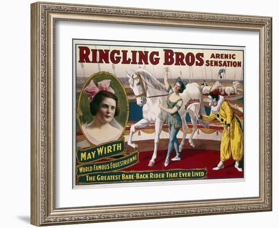 Circus Poster, C1918-null-Framed Giclee Print