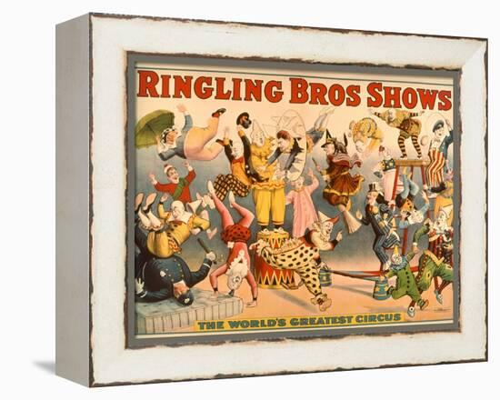 Circus Poster: Ringling Bros Shows - the World's Greatest Circus-null-Framed Premier Image Canvas