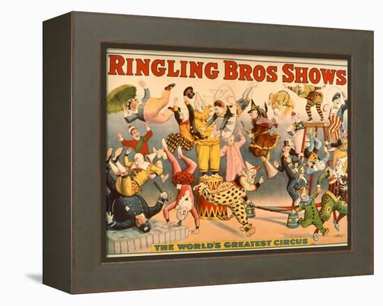 Circus Poster: Ringling Bros Shows - the World's Greatest Circus-null-Framed Premier Image Canvas