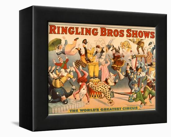 Circus Poster: Ringling Bros Shows - the World's Greatest Circus-null-Framed Premier Image Canvas