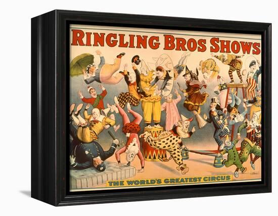 Circus Poster: Ringling Bros Shows - the World's Greatest Circus-null-Framed Premier Image Canvas