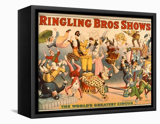 Circus Poster: Ringling Bros Shows - the World's Greatest Circus-null-Framed Premier Image Canvas