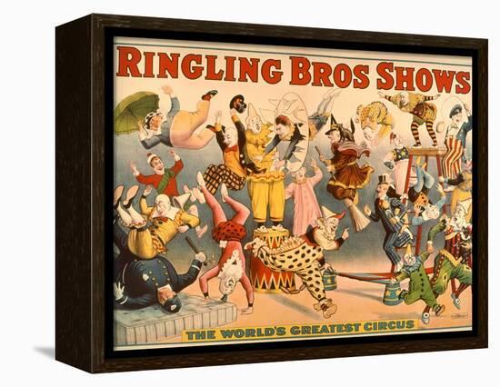 Circus Poster: Ringling Bros Shows - the World's Greatest Circus-null-Framed Premier Image Canvas