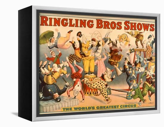 Circus Poster: Ringling Bros Shows - the World's Greatest Circus-null-Framed Premier Image Canvas