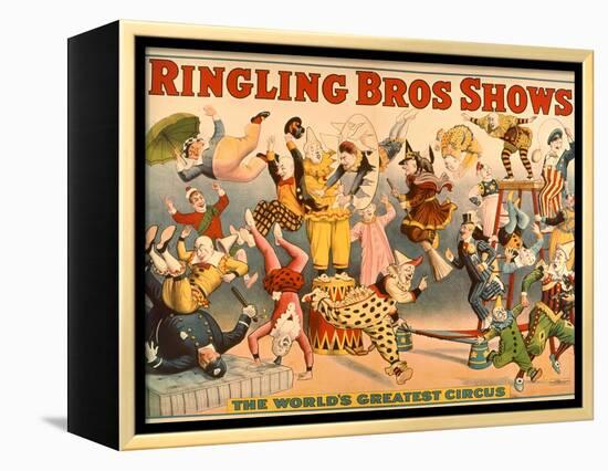 Circus Poster: Ringling Bros Shows - the World's Greatest Circus-null-Framed Premier Image Canvas