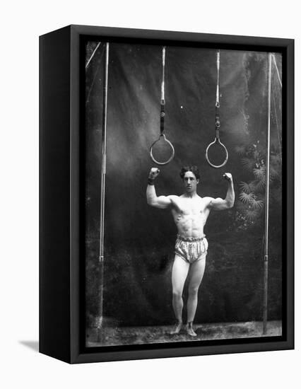 Circus Strongman, 1885-null-Framed Premier Image Canvas