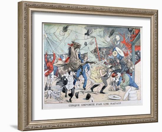 Circus Tent Blown Away, Saint Etienne, France, 1903-null-Framed Giclee Print