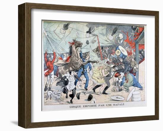 Circus Tent Blown Away, Saint Etienne, France, 1903-null-Framed Giclee Print