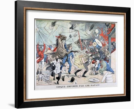 Circus Tent Blown Away, Saint Etienne, France, 1903-null-Framed Giclee Print