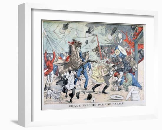 Circus Tent Blown Away, Saint Etienne, France, 1903-null-Framed Giclee Print