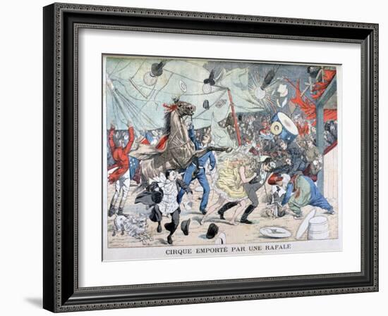 Circus Tent Blown Away, Saint Etienne, France, 1903-null-Framed Giclee Print