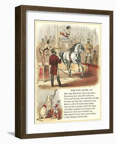 Circus Visit, Bare Back Banner Act-null-Framed Art Print