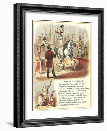 Circus Visit, Bare Back Banner Act-null-Framed Art Print