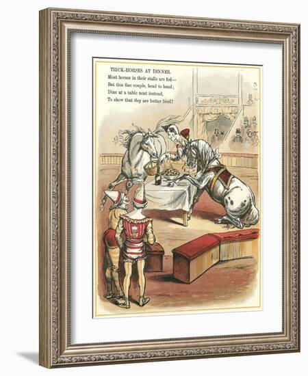 Circus Visit, Trick Horses-null-Framed Art Print