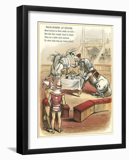 Circus Visit, Trick Horses-null-Framed Art Print