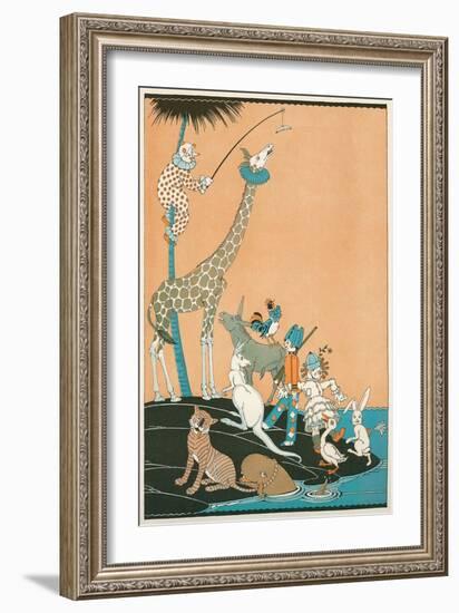 Circus Washed Up on Desert Isle-null-Framed Art Print