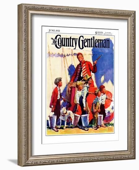 "Circus Work," Country Gentleman Cover, June 1, 1933-William Meade Prince-Framed Giclee Print