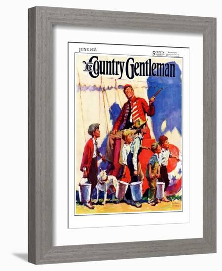 "Circus Work," Country Gentleman Cover, June 1, 1933-William Meade Prince-Framed Giclee Print